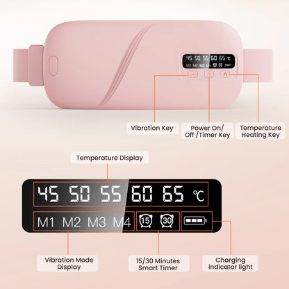 Portable Menstrual Heating Pad with Vibrating Massager