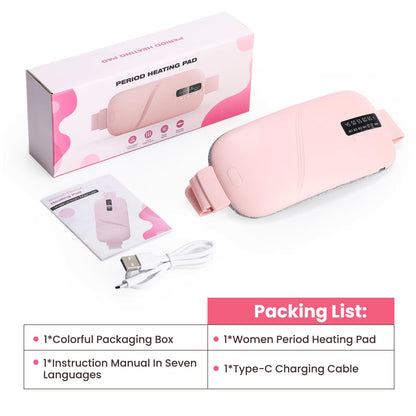 Portable Menstrual Heating Pad with Vibrating Massager